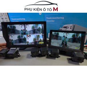 Bộ Màn Hình Camera Hành Trình Xe Tải 7-10 Inch AHD  Ghi Hình 2-4 Mắt Cam Cho Xe Khách Container Chống Nước IP68 12V-24V