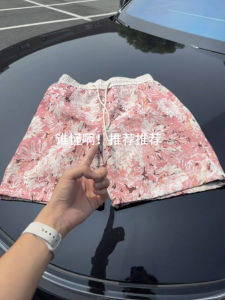 Quần Short Nam Mùa Hè Mỏng Họa Tiết Hoa Phong Cách Mỹ Cổ Điển Quần Dài Thường Ngày Đi Biển Quần Dài Ống Đứng Thoáng Khí