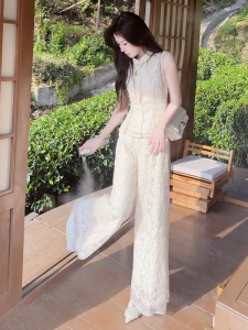 SHANGSHA | Elegant Trendy Luxury Traditional Chinese Style Lace Outfit Set