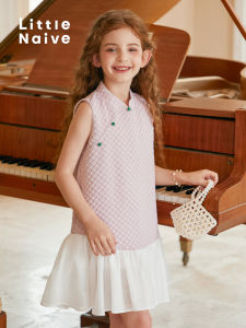Little Naive | Chinese Cheongsam Style Sleeveless Girls Dress