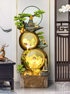Floor Gourd Water Rockery Fountain Bring In Wealth and Treasure Decoration Home Landscape Living Room Decorations Office Opening Gifts