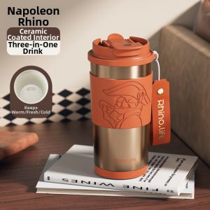 Rhino.life | Couple Portable Ceramic Lined Insulated Cup