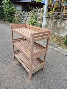 ชั้นวางของอเนกประสงค์.  ขนาดสูง90ซม.  กว้าง 40ซม. ยาว80. ซม.   เป็นไม้เนื้อแข็งๆแรงทนทาน. งานขัดอย่างละเอียด