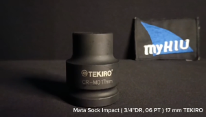 Kunci Mata Soket PUKUL 17 mm 3/4" inch DR 6 PT / IMPACT Socket Sock Spanner TEKIRO
