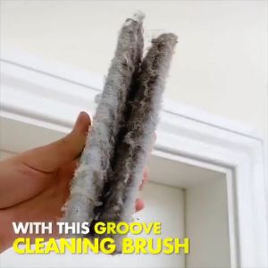 Window Groove Cleaning Brush Pad Magnetic Window Trough Cleaner Gap Slot Door Track Dust Removal Cloth Home Laundry Tool