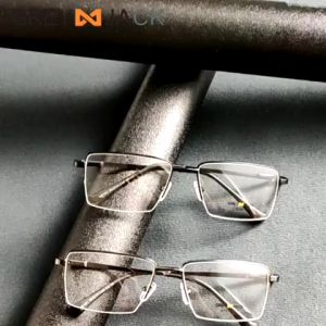 Grey Jack Frame Kacamata Model Kotak Half Frame Bahan Metal Fashion Bisnis Style Bisa Minus Antiradiasi Blueray Photocromic 6168