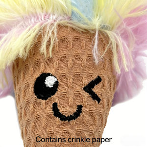Ice Cream Cone Cat Toys with Crinkle Paper Interactive Plush Cat Chew Toys for Boredom Relief Cute Catnip Toys for Indoor Cats