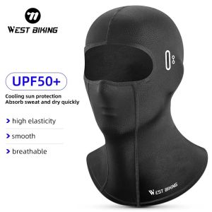West Biking | WEST BIKING UPF50+ Cool Balaclava With Glasses Hole Anti-UV Breathable Quick Dry Cycling Motorcycle Helmet Liner Face Neck Mask