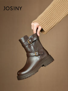 Josiny | Thick Heel Retro Style Womens Boots Short Boot