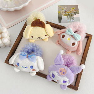 🎀Ready Stock🎀Cinnamoroll Hello Kitty Melody Fluffy Scrunchies Plush Elastic Hair Rope Hair Ties Hair Band🧸网红毛绒大肠发圈发饰发带🧸