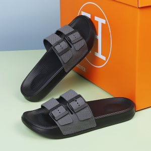 Extra Large Mens Flip Flops Wear-Resistant Adjustable Slippers Casual Flat Heel EVA Summer Slippers for Youth And Middle-Aged