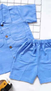 Gummy Baby Kemeja Dandy Style Kids Set Setelan Celana Pendek Anak Laki-Laki Usia 1-4 Tahun