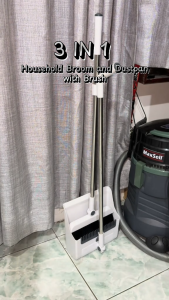 Pelise 3-in-1 cleaning brush Floor Scrub Brush Scrape and Heavy-Duty Stiff Bristle Scrubber Brush for Cleaning Shower Bathroom Patio Garage Kitchen Wall and Deck