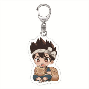 Bandai | Bộ Móc Khóa Acrylic Anime Dr.STONE 55MM Bao Gồm Các Nhân Vật Kohaku Ishigami Senku François Shishio Tsukasa Asagiri Gen Chrome Dành Cho Người Hâm Mộ.