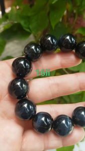 Vòng Tay Nam Mệnh THUỶ MỘC 100% Đá Mắt Hổ Đen Xanh Tự Nhiên Đẹp Size 16mm Cung Sanh Tốt ạ