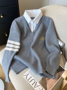 เสื้อเชิ้ตคอโปโลผู้หญิงแฟชั่นฤดูใบไม้ร่วง 2025 เสื้อคลุมกันหนาวแบบสวมหัวแขนยาวคอโปโลผ้าไหมโพลีเอสเตอร์