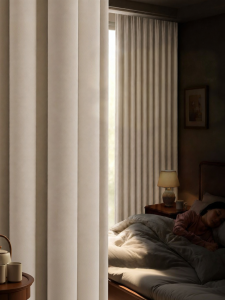 JINCHAN | No-drilling Installation Full Set Soundproof Sun-blocking Curtains