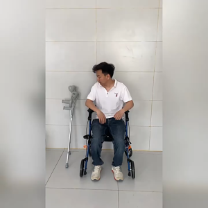 Braun Mall -ไม้เท้า ไม้ค้ำศอก อลูมิเนียม ปรับระดับได้ ไม้ค้ำข้อศอก ไม้ค้ำยันใต้วงแขน Adjustable Elbow Crutch - สีเทา 1 ชิ้น (1PC.)