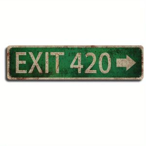 CIFbuy | CIFBUY Vintage Stoner Avenue Nhôm Treo Tường Nghệ Thuật Chống Thấm Nước Chống Rỉ Kim Loại Ký Hiệu Cho Nước Retro Phòng Trang Trí Nhà Phong Cách Cổ Điển