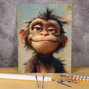 Kids Coloring Drawing Number on Canvas Diy Acrylic Painting Package Children Paint By Numbers Cartoon Wall Picture for Bedroom