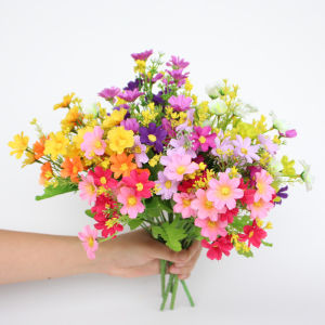 Azgalery PBP30 / Tanaman Hias Bunga Plastik Tanaman Palsu Anggrek Daisy Krisan Dekorasi Rumah Import / COD