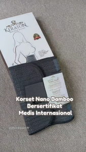 KERATON Korset Nano Bamboo Pengecil Perut Buncit Korset Stagen Ibu Melahirkan Pelangsing Pinggang