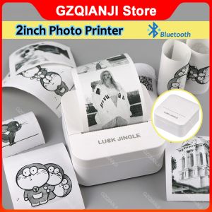 HD Mini Portable Thermal Printer Photo Lable Printing Pocket Printer Wireless Bluetooth Connect Printers For iOS/Android