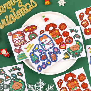 *GC Picked Deals* Cute Cartoon Xmas Deco Stickers Set of 4pcs DIY Merry Christmas DIY Decorations Journal Scrapbooking