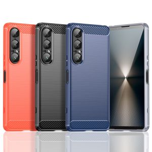 Carbon Burshed Casing For Sony Xperia 1 10 VII VI V IV III II 5 V IV III II 1vii 1vi 1v 10vii 10vi 10v 5v Phone Case Back Cover