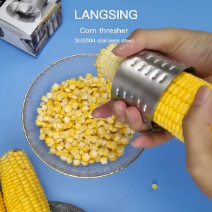 Máy bào ngô dụng cụ nạo ngô gọt ngô bằng thép không gỉ của nhà sản xuất máy đập ngô hình tròn máy bóc vỏ ngô máy tách hạt ngô quay