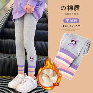 Girls Fleece Lined Thin Autumn Spring Cotton Trousers Childrens Long Pants Warm Cotton Kids Pants Baby Cotton Pants