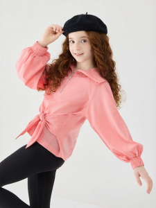 JOLLY BEAN | Spring Autumn Cute Short Bow Half Zip Jacket