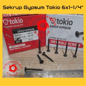(1 Box) Sekrup Gypsum 6x1-1/4 / Skrup Gipsum 3CM