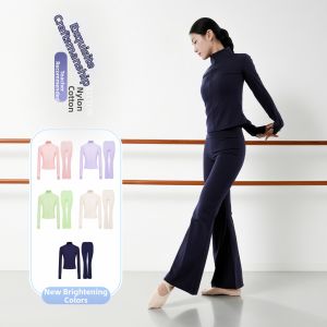 Adult Ballet Dancewear Spring Autumn Long Sleeve 2 Pieces Outfit