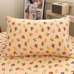 Túi Đựng Gối Cotton Thể Thao Hình Gấu Hoạt Hình Dùng Tại Nhà 1 Cặp 48x74cm Túi Đựng Gối Cotton Nguyên Chất Cho Trẻ Em