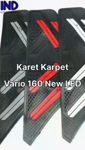 Karpet-Injekan-Pijakan-Alas Kaki-Bordes Karet Vario 160 New LED 2022 Merah-Biru-Putih-Abu