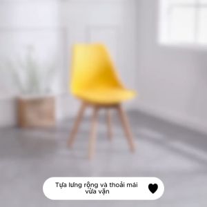 Ghế EAMES Chân Gỗ Sồi Có Đệm Ghế Làm Việc Dành Cho Phòng ĂnPhòng Khách Cafe Văn Phòng Học Tập