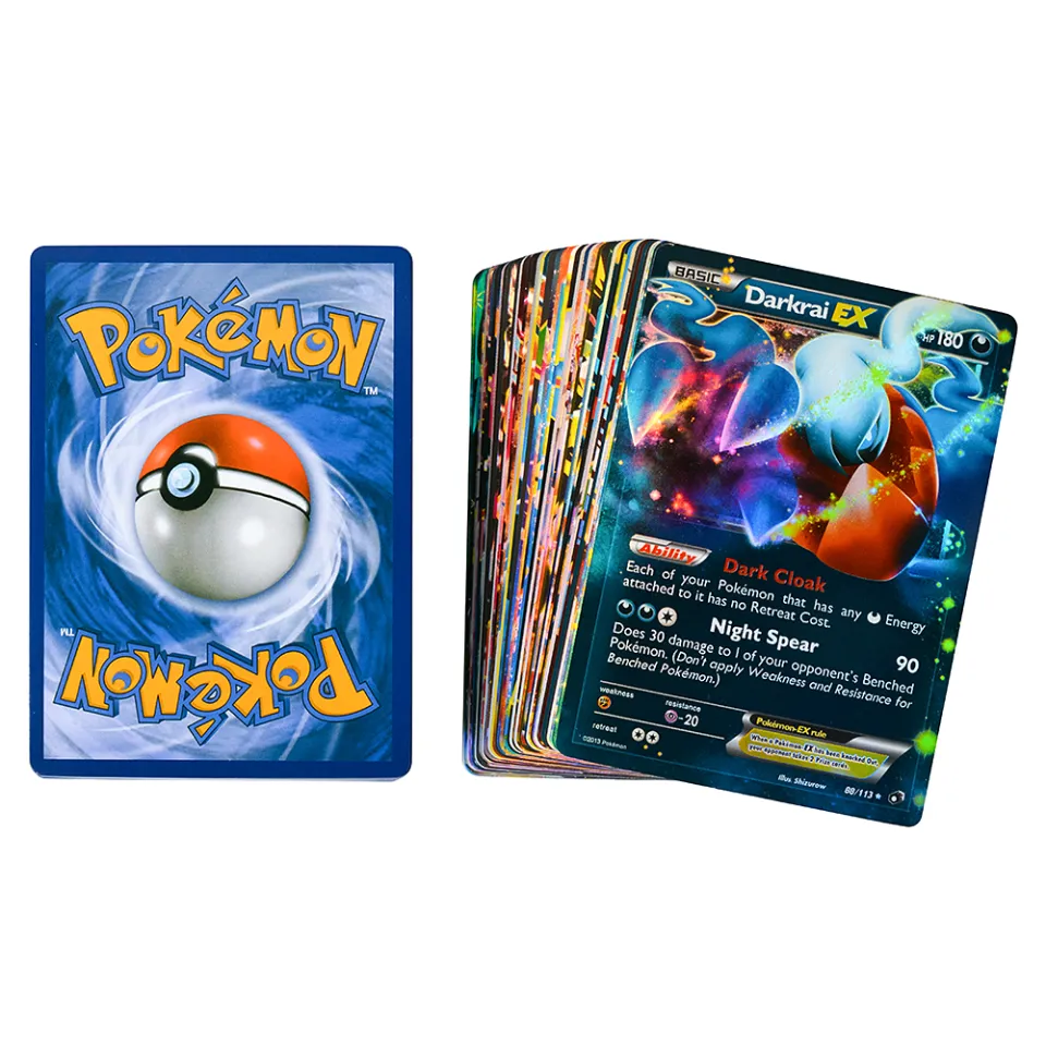 Bandai | 100 Pcs English Pokémon TCG: EX GX Cards Box Pokémon