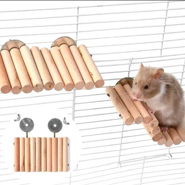 MHA95 Hamster swing toy long wooden ladder fence warehouse mouse
