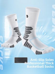 VEIDOORN Professional Basketball Socks Mens Mid-Calf High Top Training Sports Elite American Style Towel Bottom Long Tube