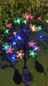 Vimite LED Outdoor Waterproof Solar Lamp Cherry Tree Lamps Flower Decoration Lamp Garden Lawn Landscape Lamp For Park Villa Courtyard Balcony