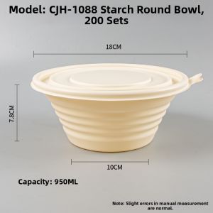 Biodegradable Disposable Eco-Friendly Takeout Box Microwave Safe