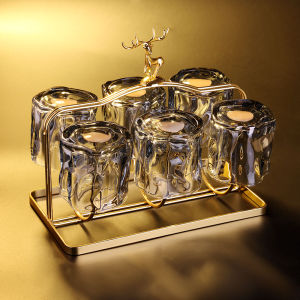 Nordic Style Glass Beer Cup Set Creative Whiskey Glasses for Guests High Aesthetic Value European Style Beverage Accessories