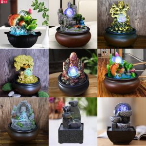 [Nhiều mẫu] Thác nước phong thủy để bàn chiêu tài lộc trang trí nhà cửa