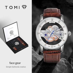 TOMI New Popular Watch Luxury Casual Mens and Womens Watch Hollow Diamond Quartz Watch