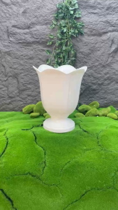 Bộ 02 chậu loa kèn 26x30x17cm trồng hoa màu trắng nhựa dày đẹp size trung