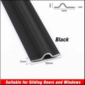 2M 4M 8M Sliding Type Window Sealing Strip Door and Window Seam Windproof Sound Insulation Self-adhesive Sealing Strip U Type