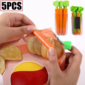 5Pcs Carrot Sealing Clip Food Freshness Sealing Clip Snack Sealing Storage Moisture Resistant Clip