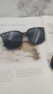 GGS Kacamata Hitam Wanita Lux Style Model Rantai Gold Chain Oversized Sunglasses Ootd Fashion Woman KC013