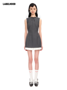 Summer Pleated Hem Sleeveless Slim Dress